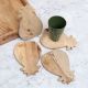 Pineapple Shaped Modern Wooden Tea Coasters - Pack of 4